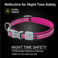 DOCO VARIO O - Ring Collar with Reflective Stitching[Color - Grey, Size - S]