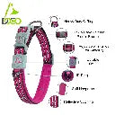 DOCO VARIO O - Ring Collar with Reflective Stitching[Color - Grey, Size - S]