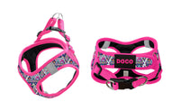DOCO® Pattern Print Harness With 3D Foam Large-47-50cm / 7-9kg-Rasberry Pink