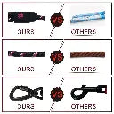 DOCO® Reflective Rope Leash With soft Rubber Handle Ver.5 - Click & Lock Snap-Large-Ø13mm x 120cm-Black