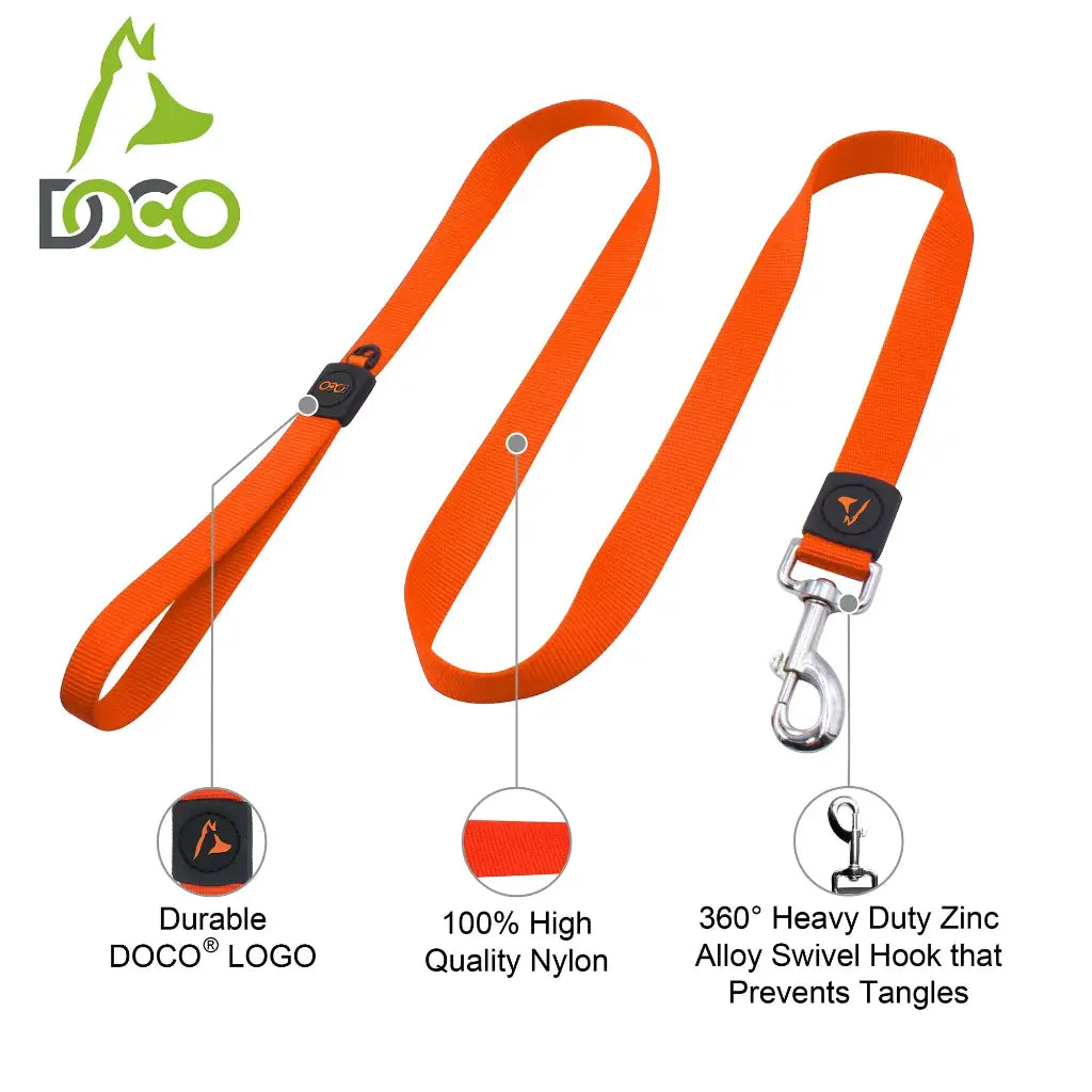 DOCO® Signature Nylon Leash - 6ft-2.0 x 180cm (M)-Turquoise