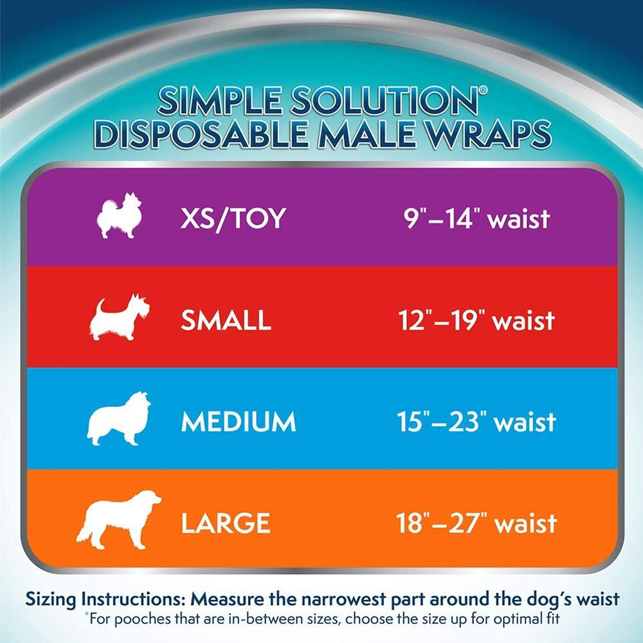 Simple Solution Disposable Male Dog Wraps - L