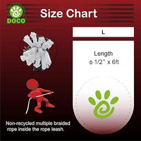 Doco Reflective Rope Leash With Plastic Encased Handle Loop (1/2