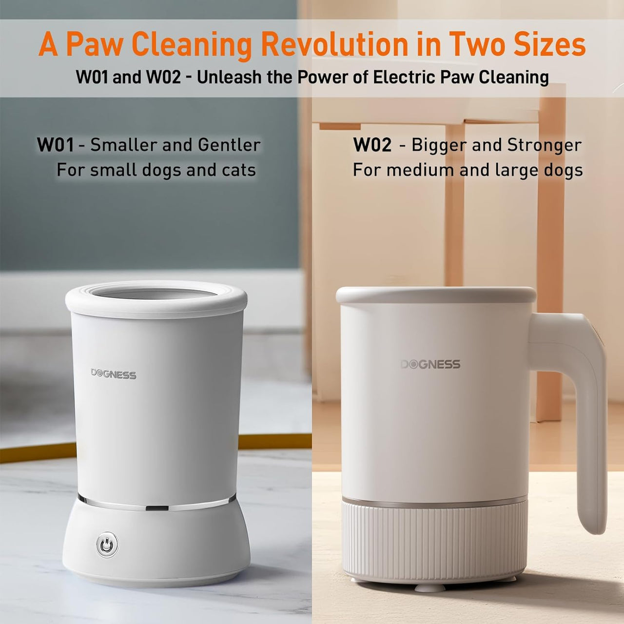 Dogness Automatic Pet Paw Cleaner And Massager Plus-White