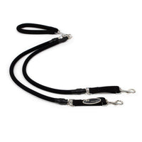 Thumbnail for EZ Steps Stretch Dual Leash Medium - black