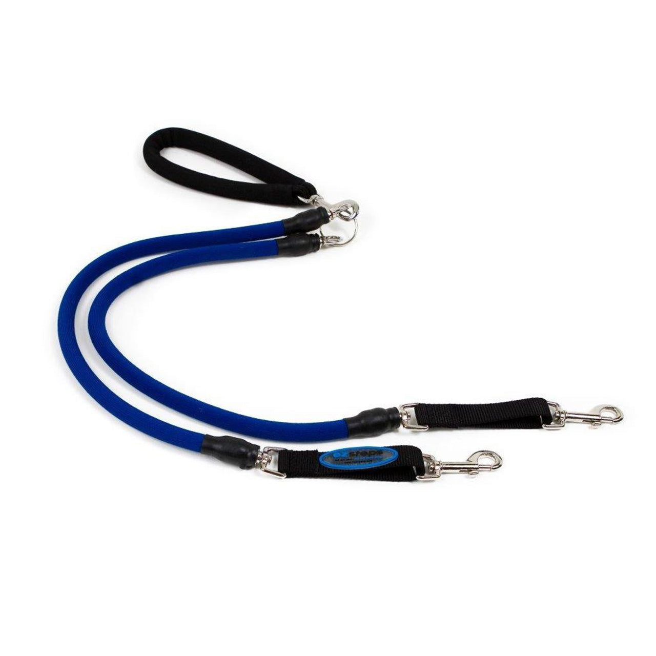 EZ Steps Stretch Dual Leash Medium - black