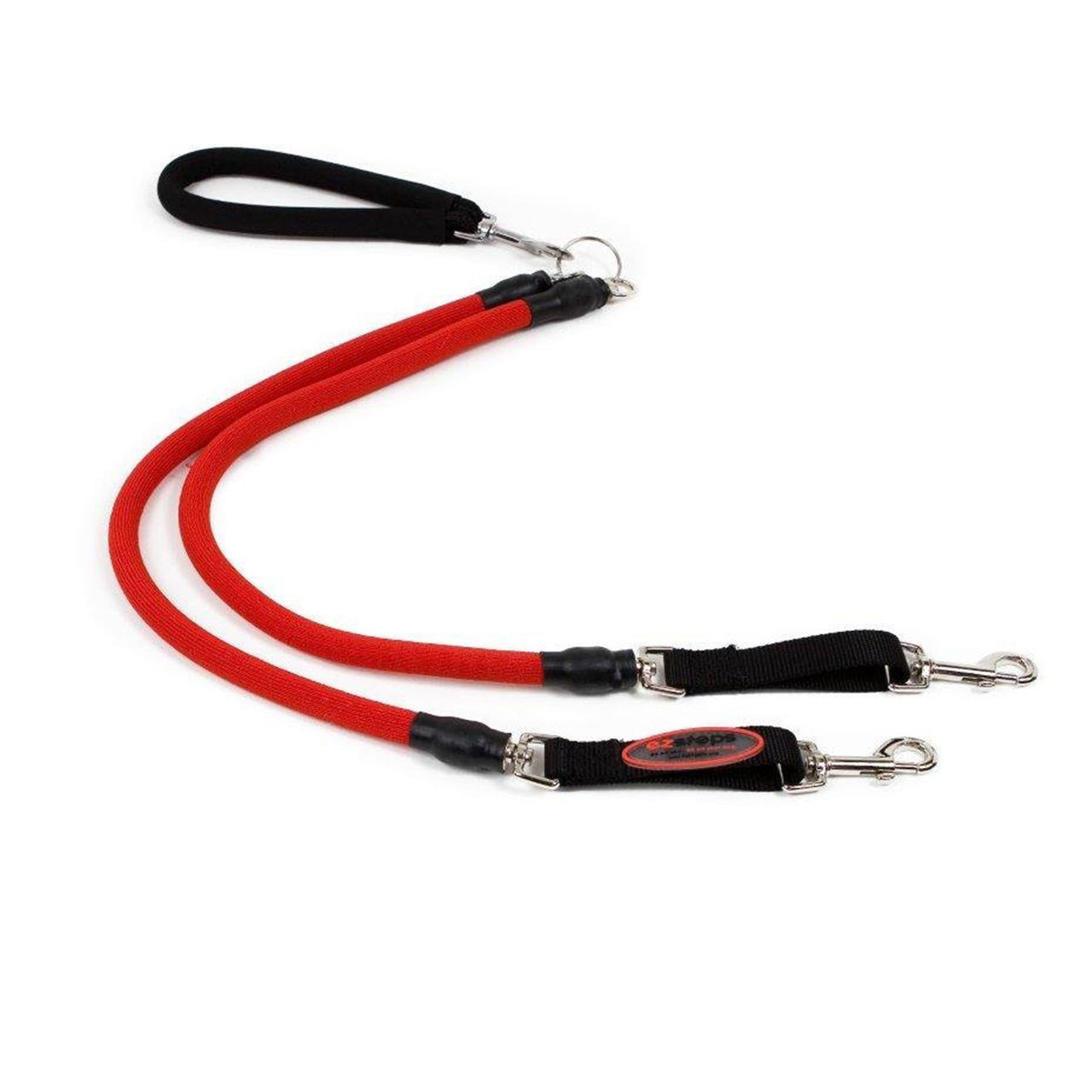 EZ Steps Stretch Dual Leash Medium - black