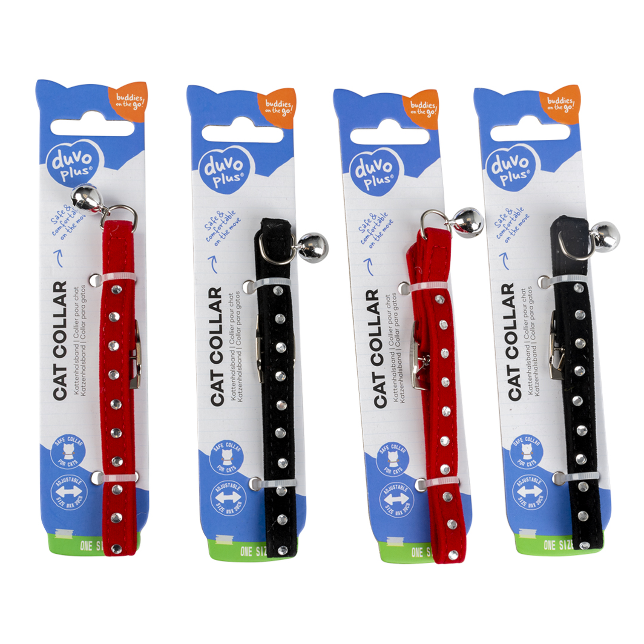 Duvo Cat Collar Mixed Colors 20 - 30cm / 10mm[Texture - Diamonds]