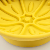 Duvo+ Lick Feeding Bowl For Dogs And Cat Kiwi Yellow 14x14x6.5cm