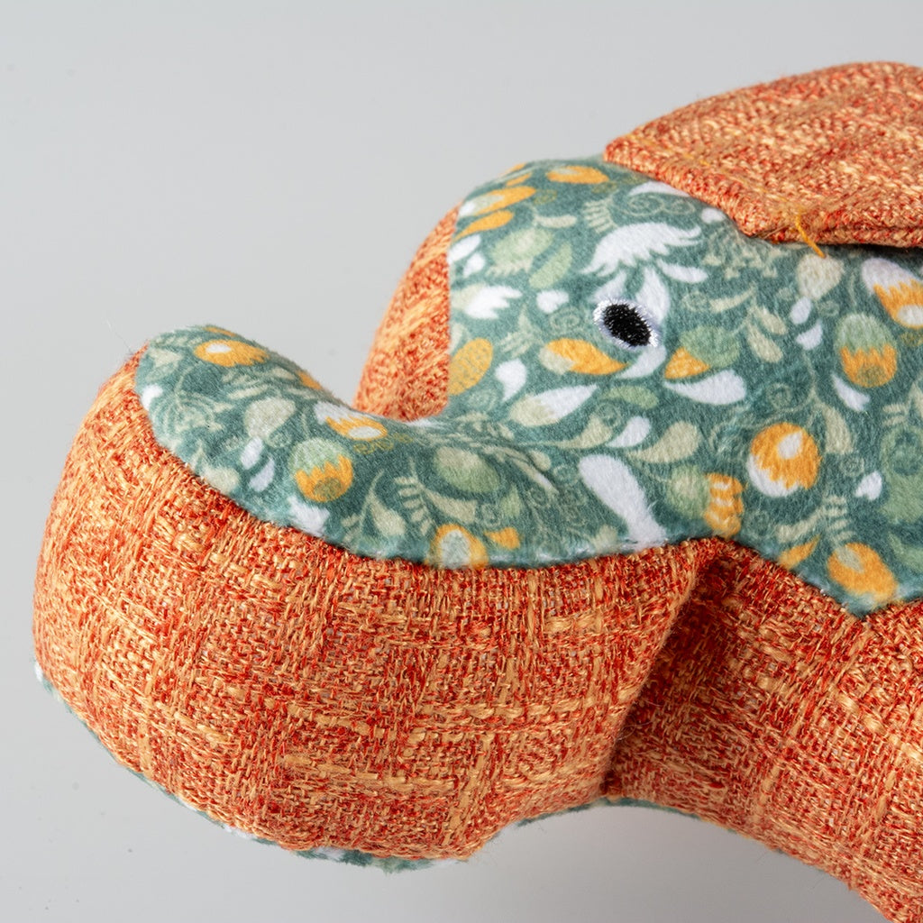 Duvo+ Plush Elephant Retro Green - Dog Toy  24x11x5cm