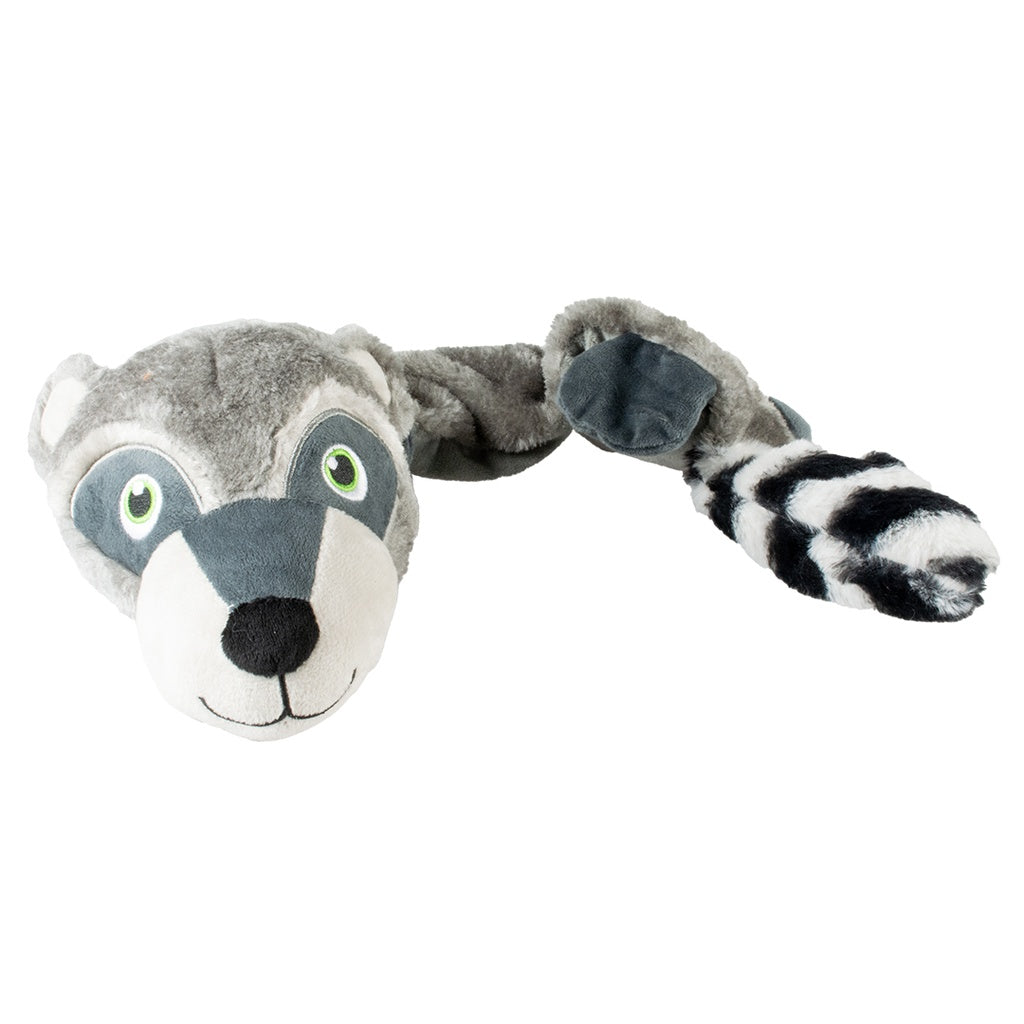 Duvo+ Plush Racoon Squeaky Grey - Dog Toy XL 62x13x10cm