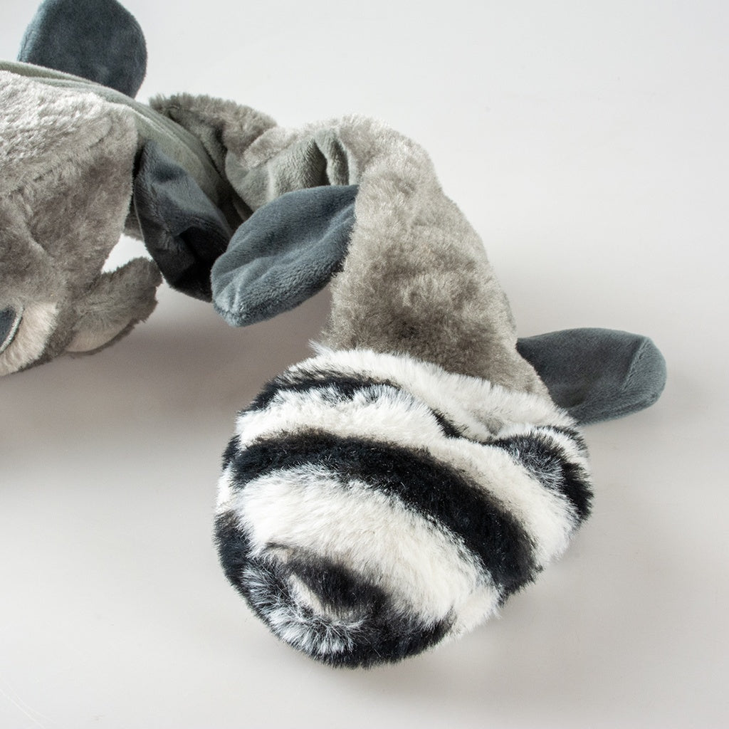 Duvo+ Plush Racoon Squeaky Grey - Dog Toy XL 62x13x10cm
