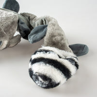 Duvo+ Plush Racoon Squeaky Grey - Dog Toy XL 62x13x10cm