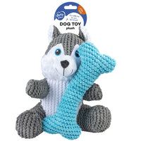 Duvo+ Plush duo husky + bone Multicolour - Dog Toy 22x19x8cm