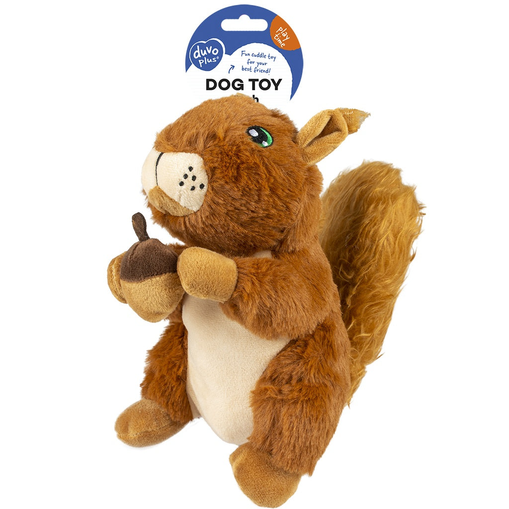 Duvo+ Plush Squirrel Cuddle Multicolour - Dog Toy 22x27x20cm