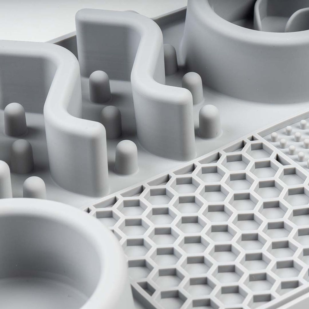 Duvo+ Slow down feeder 4-in-1 Grey 30x20x4cm