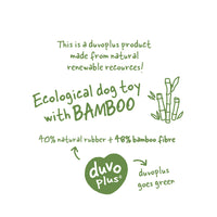Duvo+ Eco Rubber Ball Bamboo/Rice + Cotton 27x5x5cm Mixed Colors