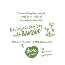 Duvo+ Eco Rubber Ball Bamboo/Rice + Cotton 27x5x5cm Mixed Colors