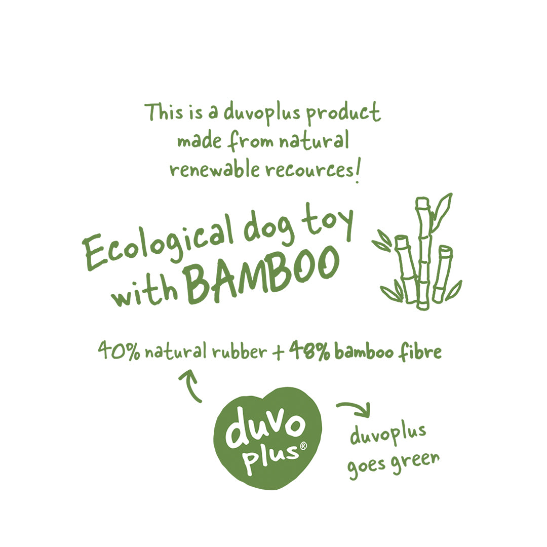Duvo+ Eco Rubber Flat Bone Bamboo/Rice + Cotton 27x6.5x3.8 Cm Mixed Colors