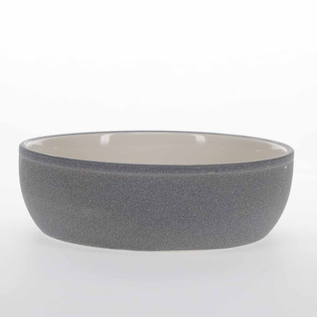 Duvo+ Feeding Bowl-Stone-Sandy ocean L - 1580ml - 22x22x7cm Grey-blue