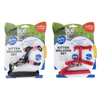 Duvo+ Kitten Walking Set White Dots Black/Red 15-25cm / 8mm-125cm