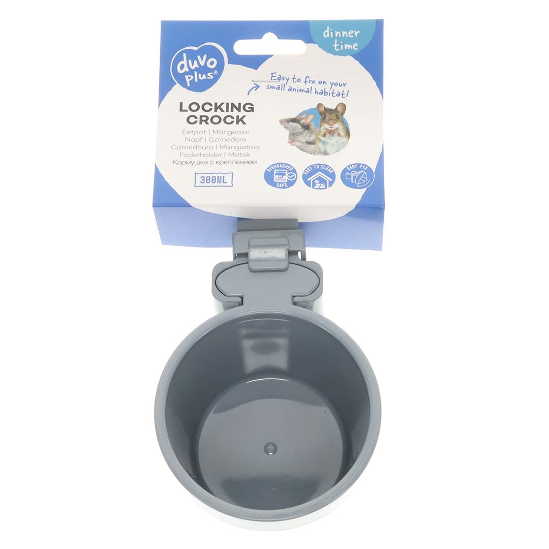 Duvo+ Locking Crock Food Bowl - 300ml - Grey