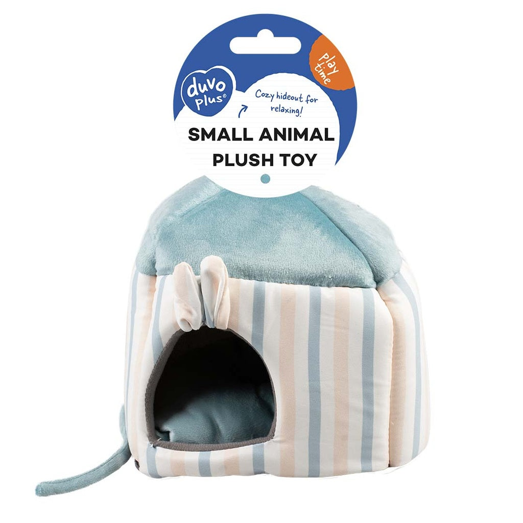 Duvo+ Striped hideway House For Small Pets-Plush S - 20x16x20cm Multicolour