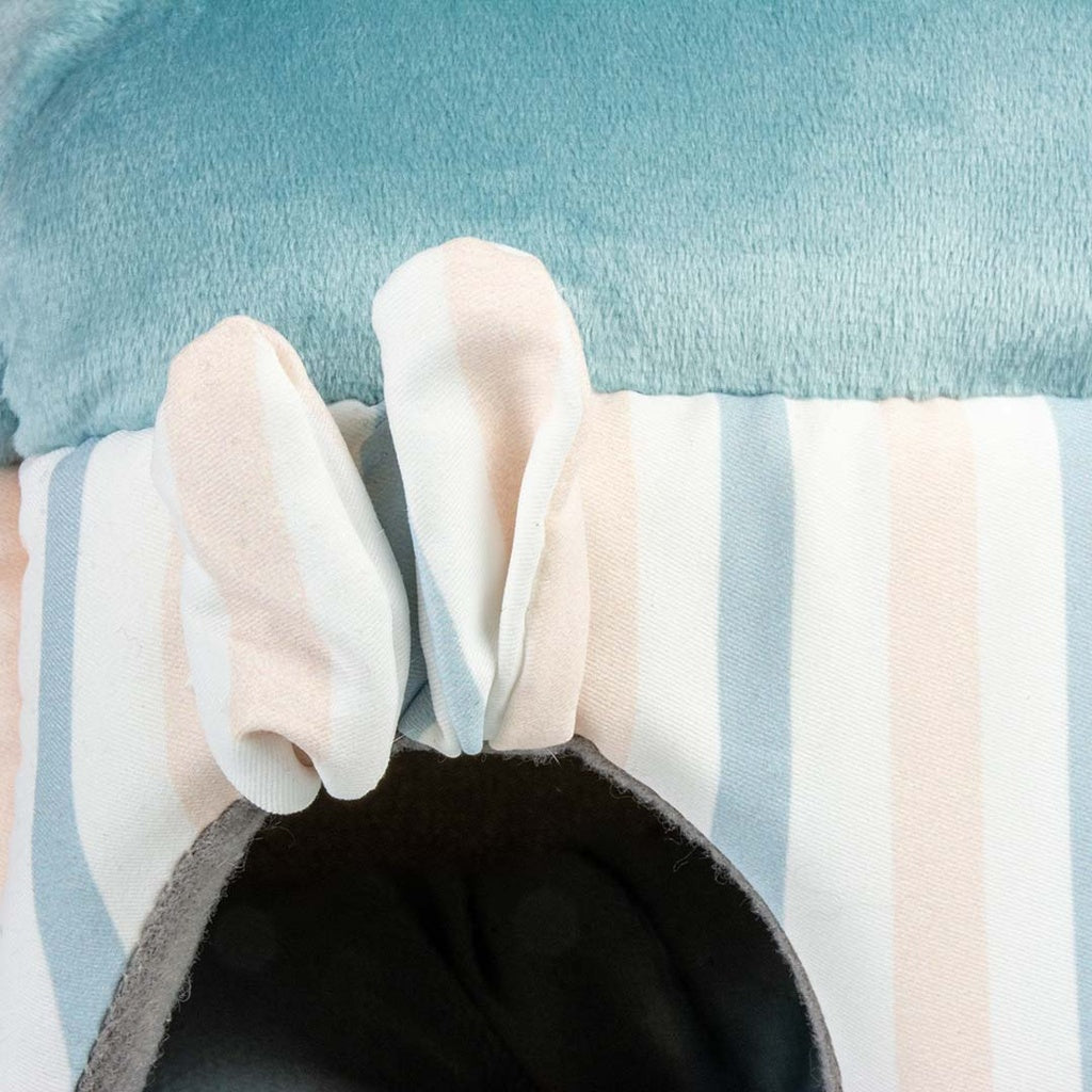 Duvo+ Striped hideway House For Small Pets-Plush S - 20x16x20cm Multicolour