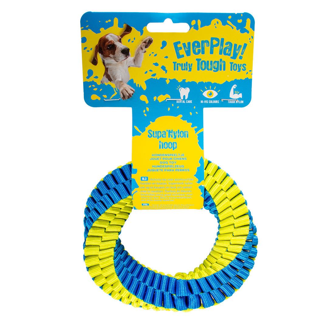 Duvo+ Supa' Nylon Hoop Blue/Yellow  - 13x13cm
