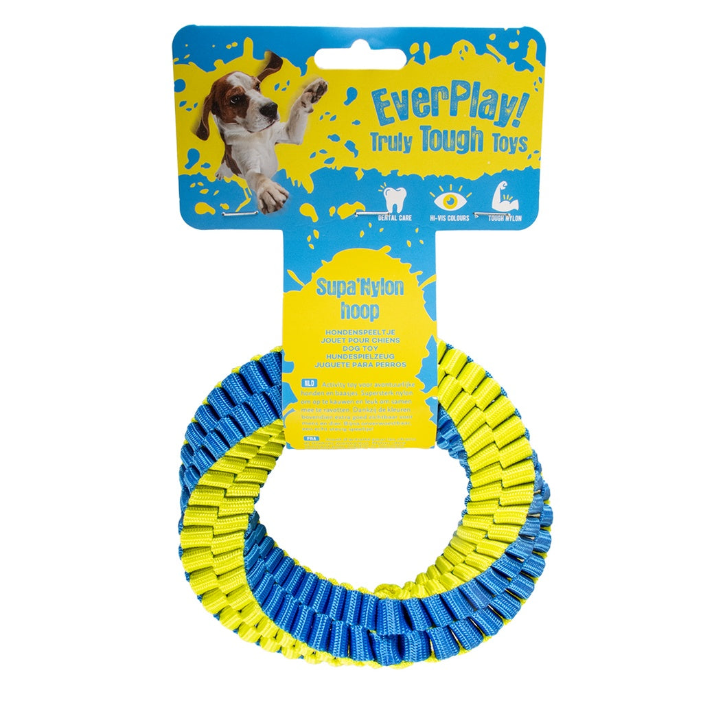 Duvo+ Supa' Nylon Hoop Blue/Yellow  - 13x13cm