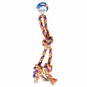 Duvo+ Tug Toy-Multicolour Cotton Rope Loop With 3 knots-42x15x7cm