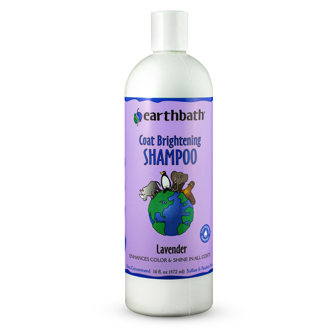 earthbath® Coat Brightening Shampoo, Lavender, Enhances Color & Shine in All Coats, Made in USA, 16 oz