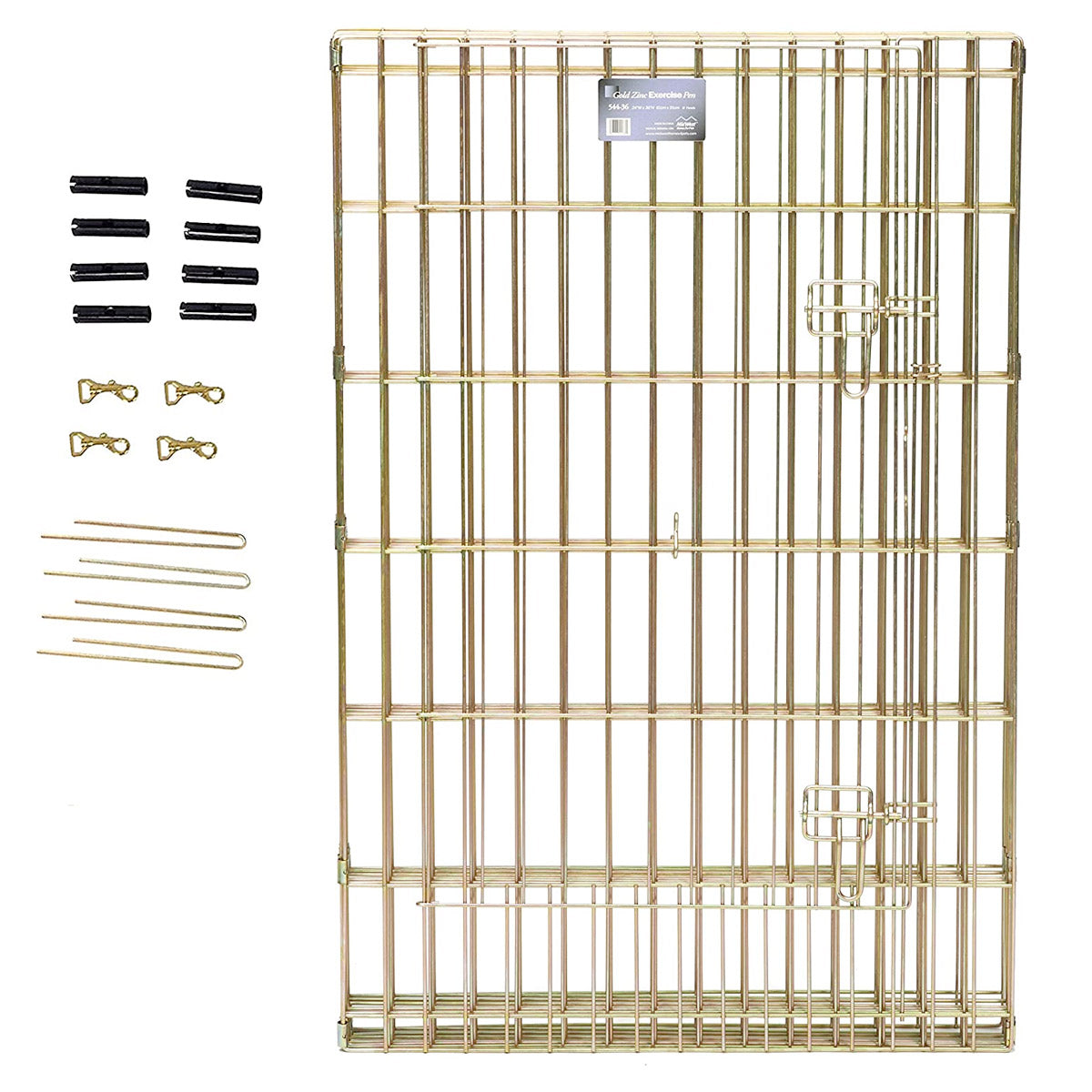 MidWest Foldable Exercise Pen With Door – Gold Zinc - 48 inch