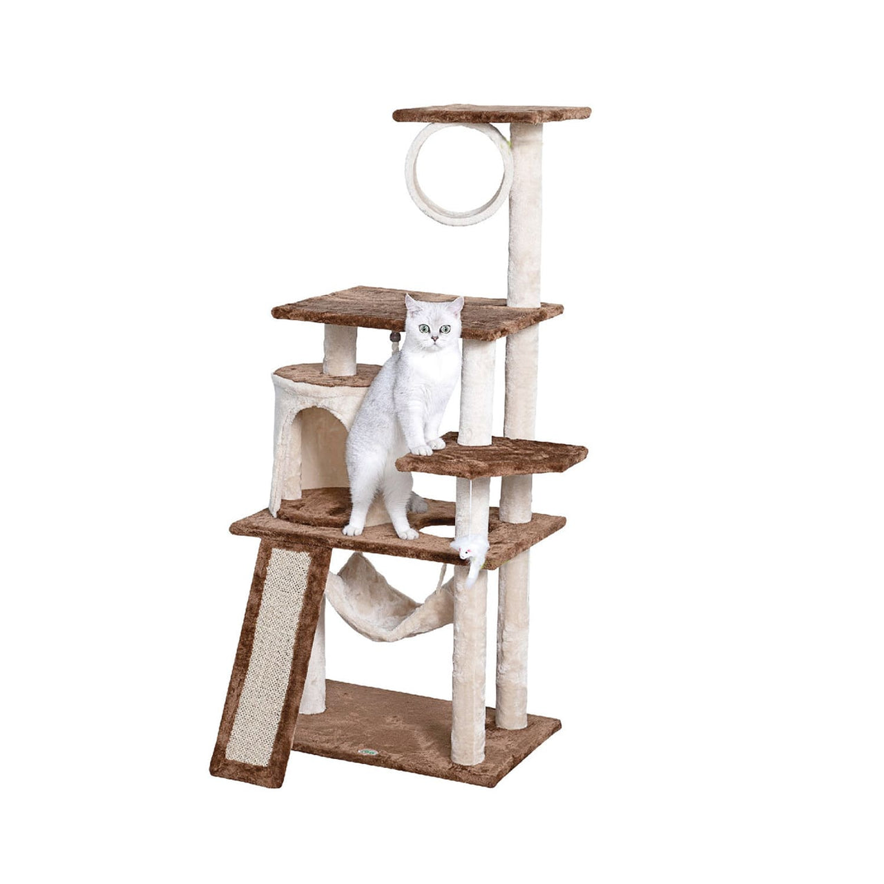 Go Pet Club 53″ Kitten Cat Tree Condo with Scratching Board