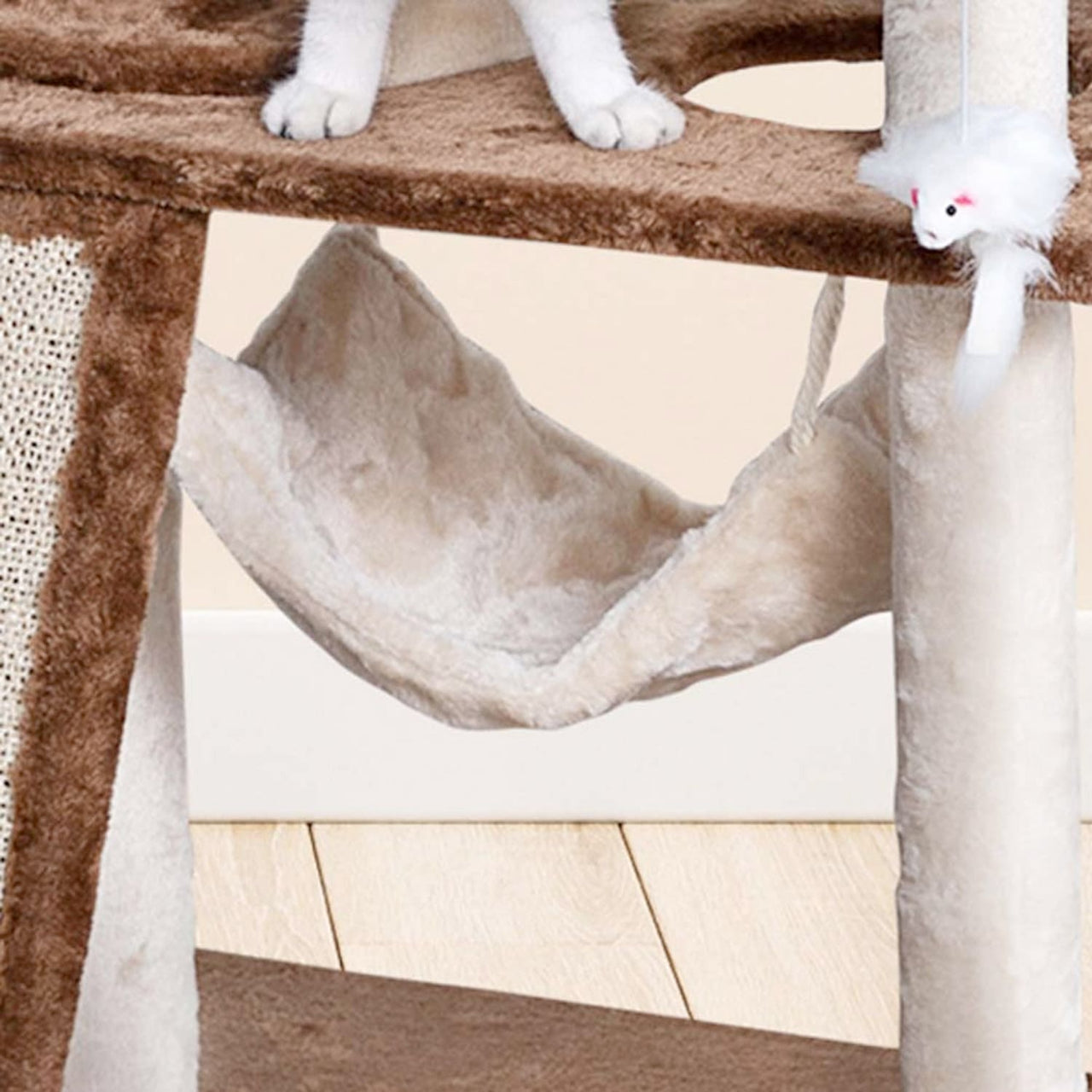 Go Pet Club 53″ Kitten Cat Tree Condo with Scratching Board