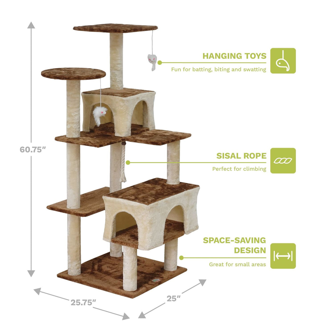 Go Pet Club 61″ Kitten Cat Tree House