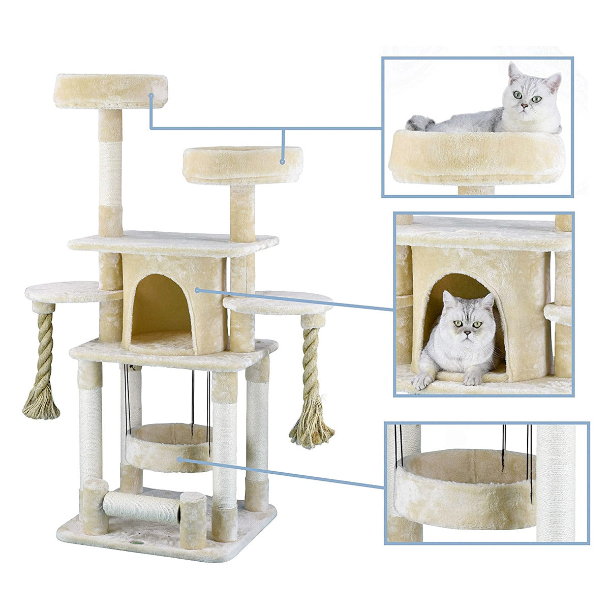 57.5″ Jungle Rope Cat Tree (F824)