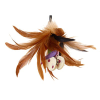 Thumbnail for Feather Teaser with Natural Plush Tail and TPR Handle (Purple)