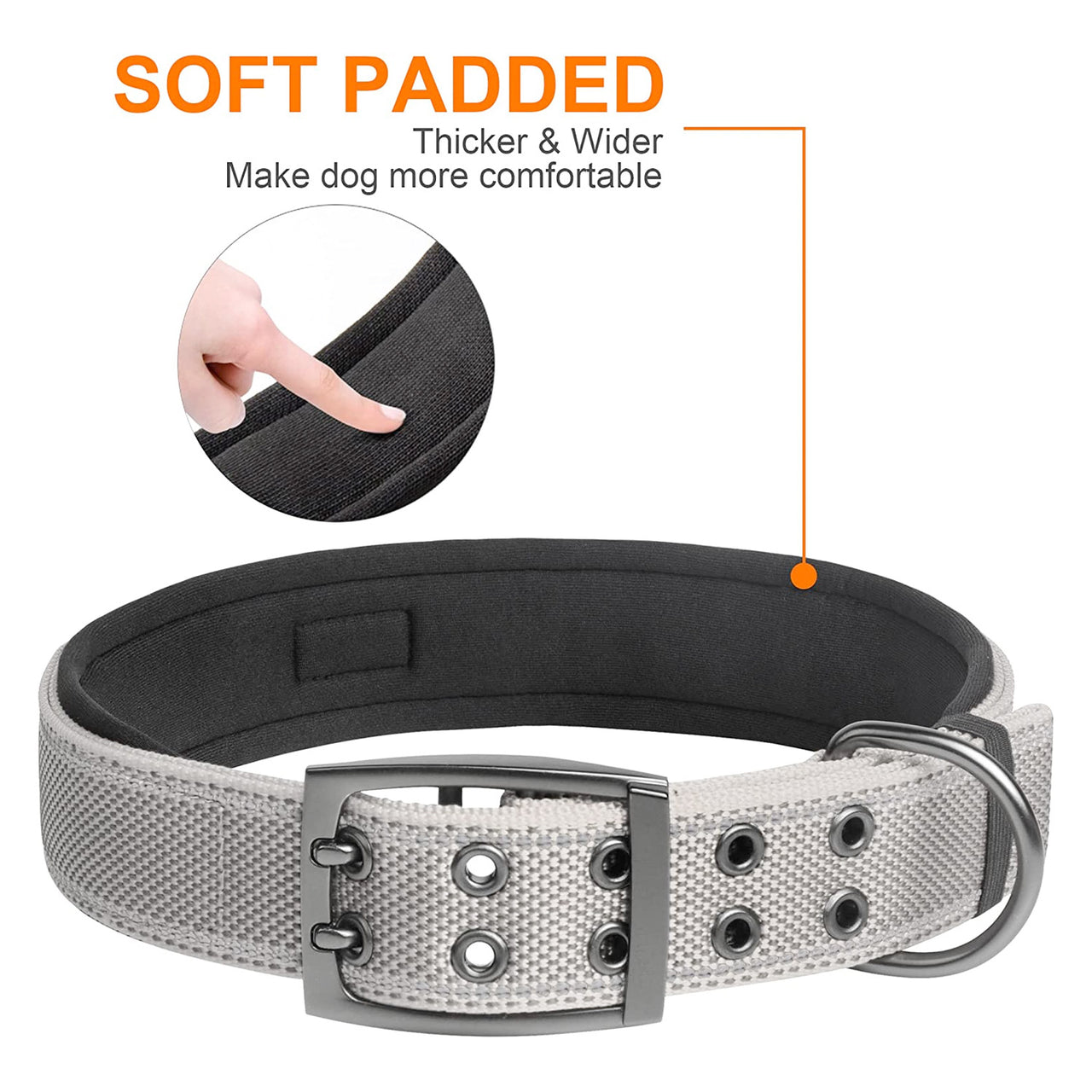 Fida Heavy Duty Dog Collar - Medium - blue