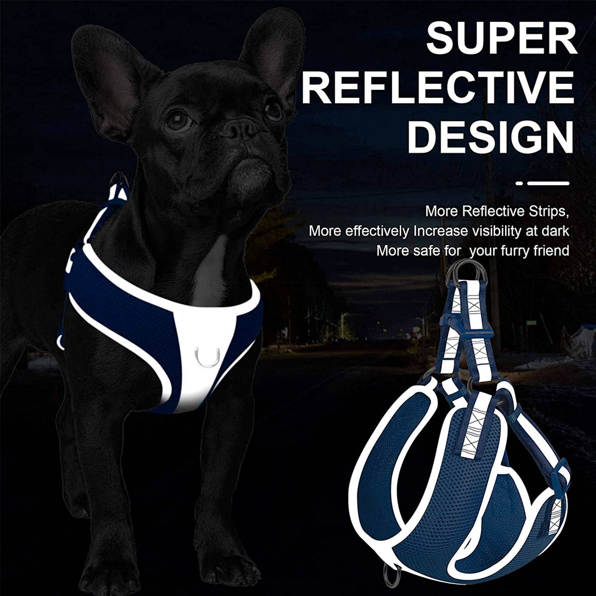 Fida Step-in Dog Harness – Reflective - M