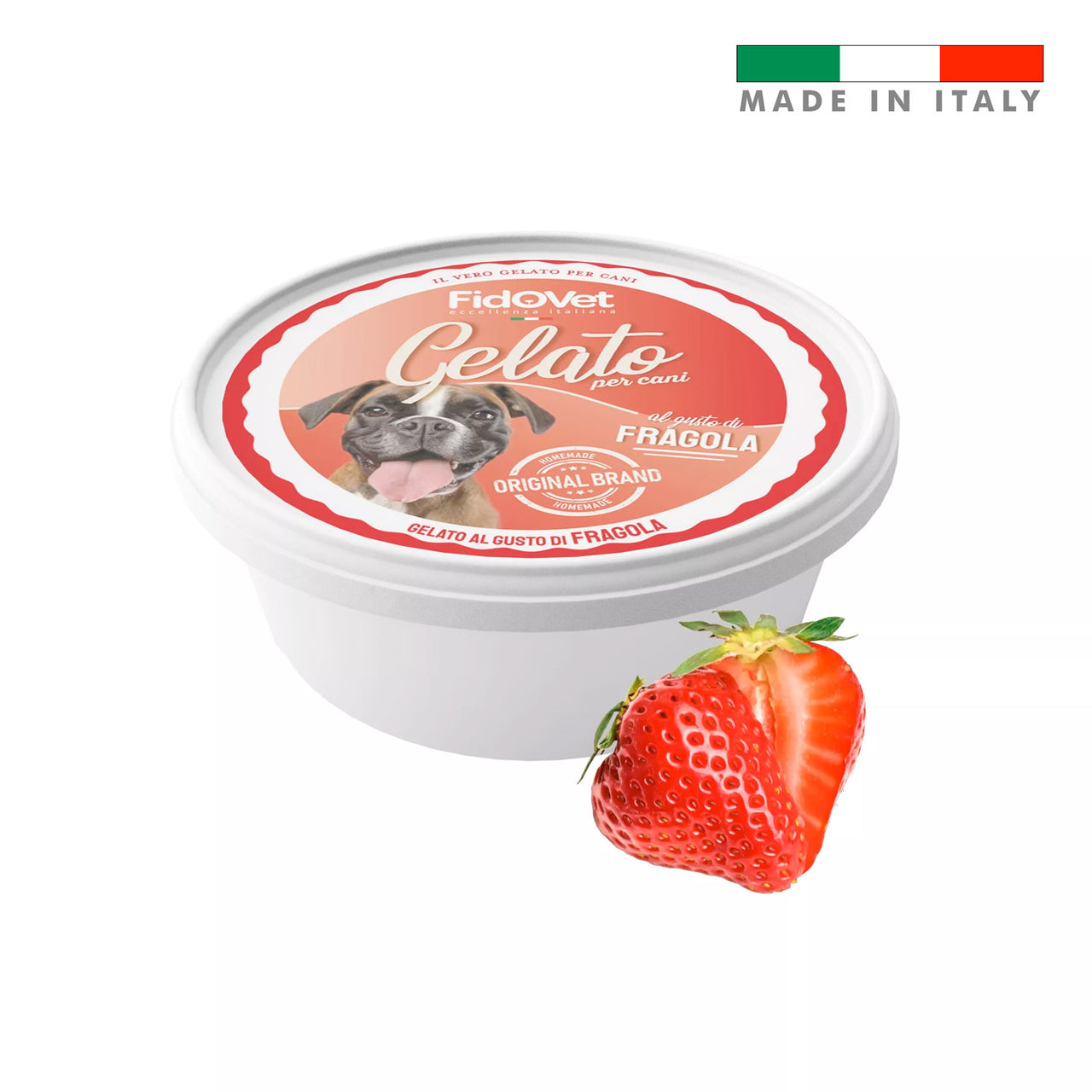 FidoVet Gelato Ice Cream for Dogs (Strawberry)