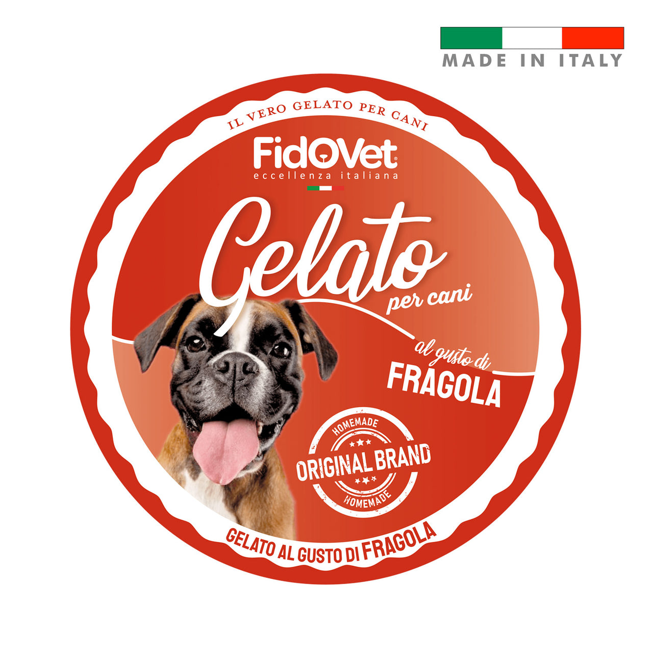 FidoVet Gelato Ice Cream for Dogs (Strawberry)