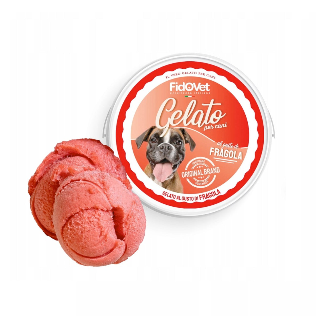 FidoVet Gelato Ice Cream for Dogs (Strawberry)