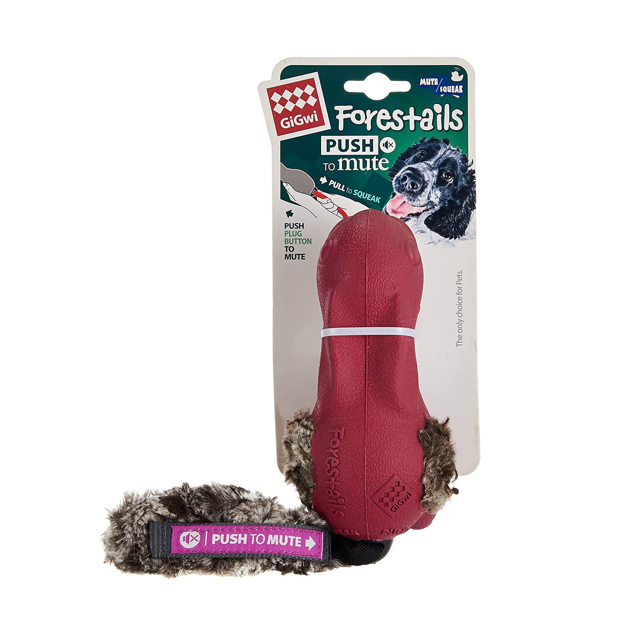 Forestail Rabbit Push to Mute with Plush Tail (Purple)