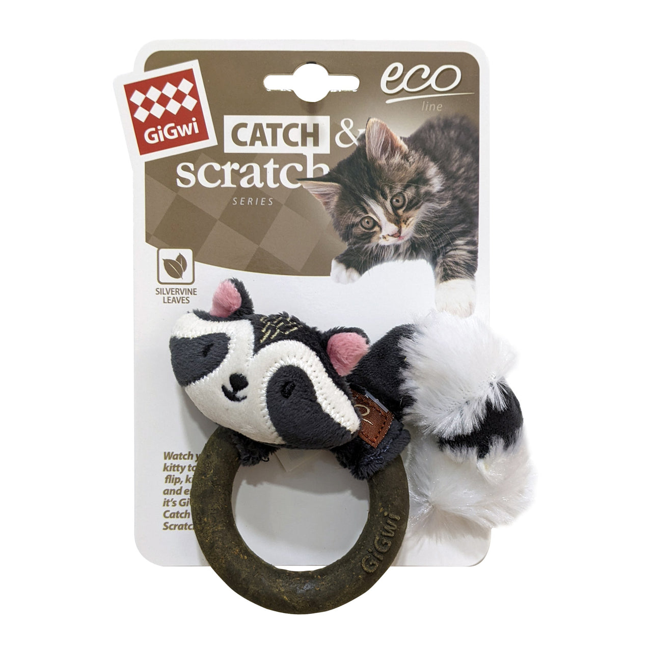 Raccoon Catch & Scratch Eco line with Slivervine Ring