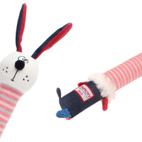 Thumbnail for GiGwi Crunchy Neck ‘Plush Friendz’ Rabbit with Bone & Squeaker – Small