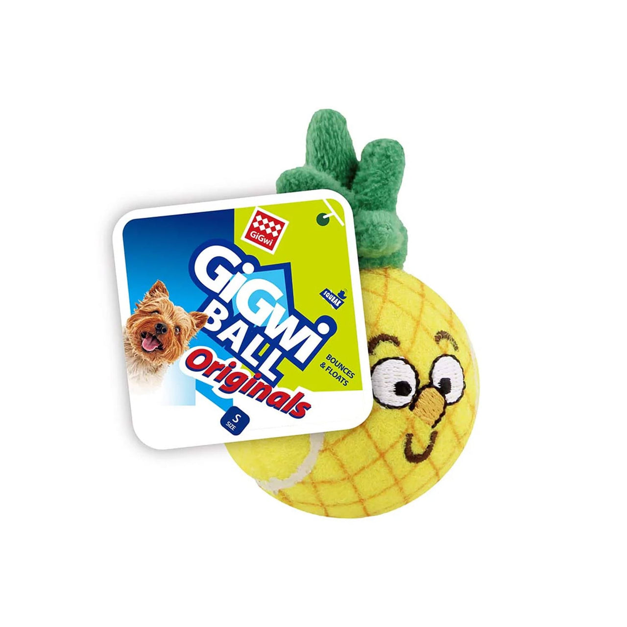 GiGwi Tennis Ball Originals Dog Toy (Pineapple)