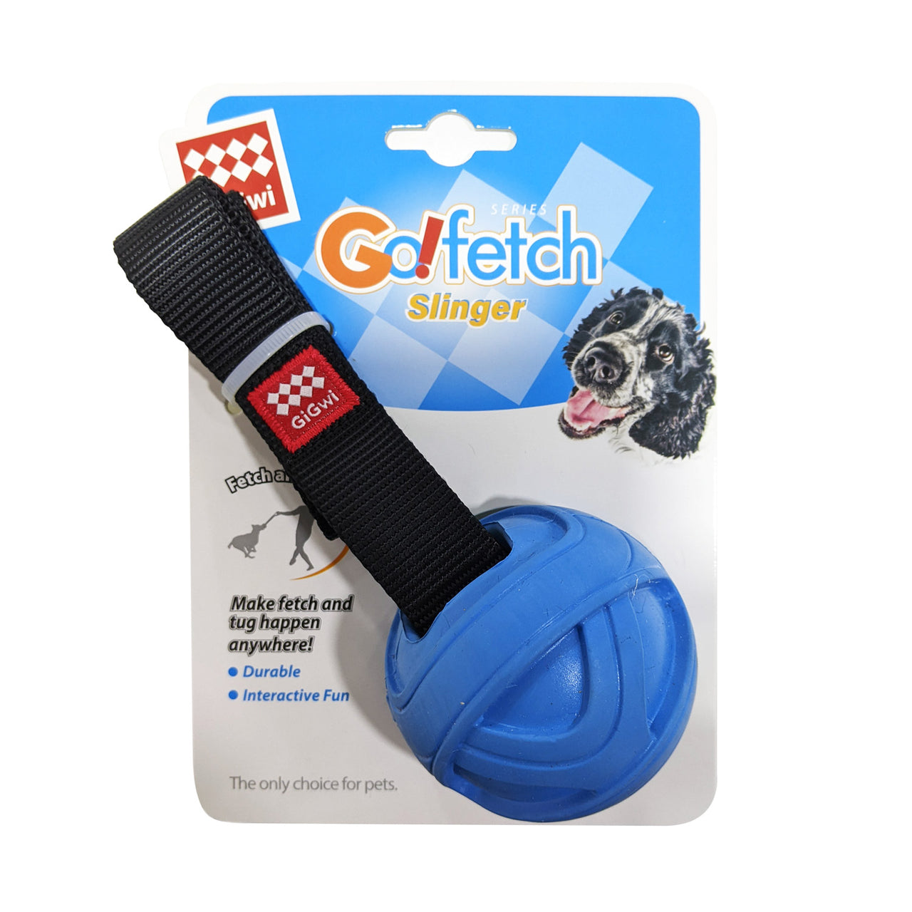 GiGwi Go Fetch Rubber Slinger Balls - red