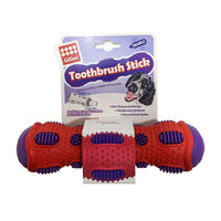 Thumbnail for GiGwi Toothbrush Stick Rubber Dental Chew with Crackle Sound