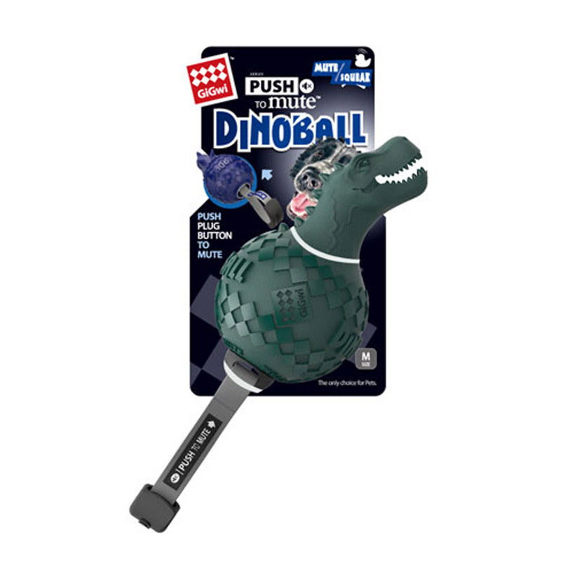 Gigwi Dinoball T-Rex ‘Push To Mute’ Lake Blue - Lake Blue